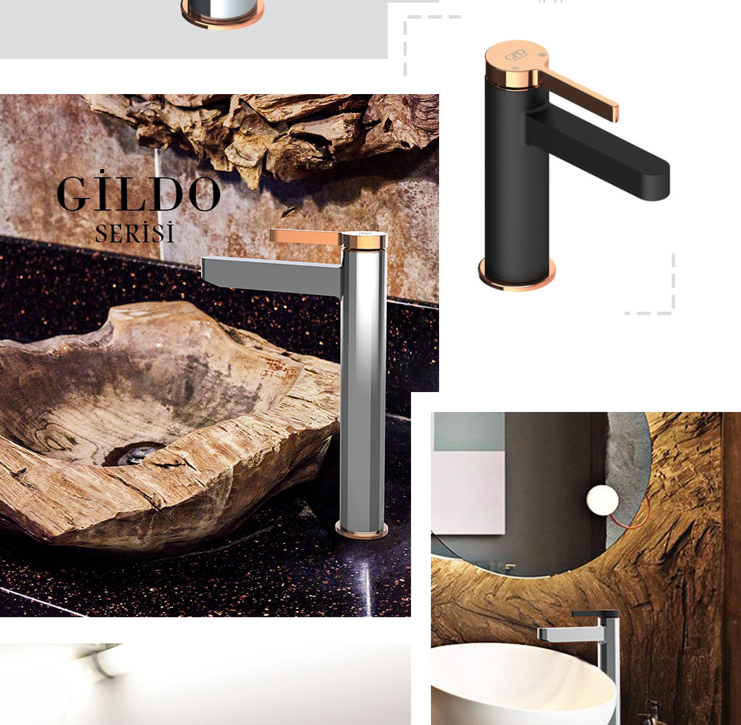 خلاط حوض جي بي دي جيلدو أسود