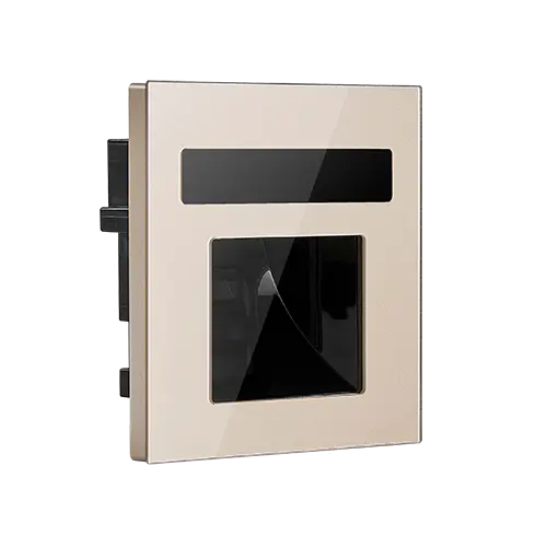 غطاء انارة القدم مربع زجاجي-ذهبي أوبل