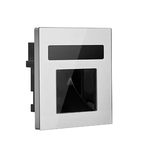 غطاء انارة القدم مربع زجاجي- رمادي أوبل