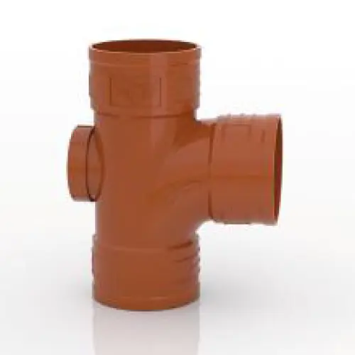 كوع حرف تي يو بي في سي مع باب تفتيش راك ثيرم بزاوية  87.5 درجة 4 إنش