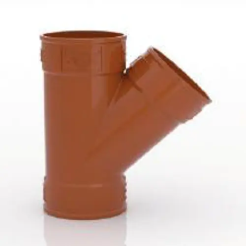 كوع بشكل حرف "Y" يو بي في سي بزاوية 45 درجة 6 إنش