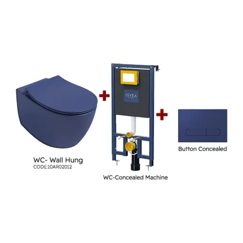 مجموعة الحمام المتكاملة موديل سنتيمنتي ايسفيا أزرق معلق
