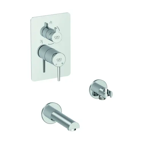 خلاط حمام مخفي ادورو جي بي دي ثلاث مخارج فضي لامع