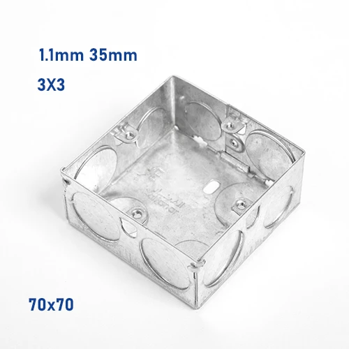 علبة كهرباء ارضي نحاس الفنار عمق35 مم بسمك 1.1 مم