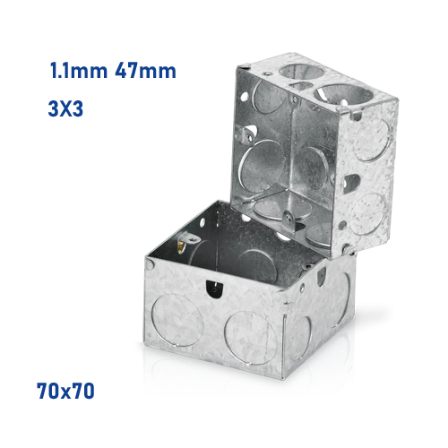 علبة كهرباء ارضي نحاس الفنار عمق47  مم بسمك 1.1 مم