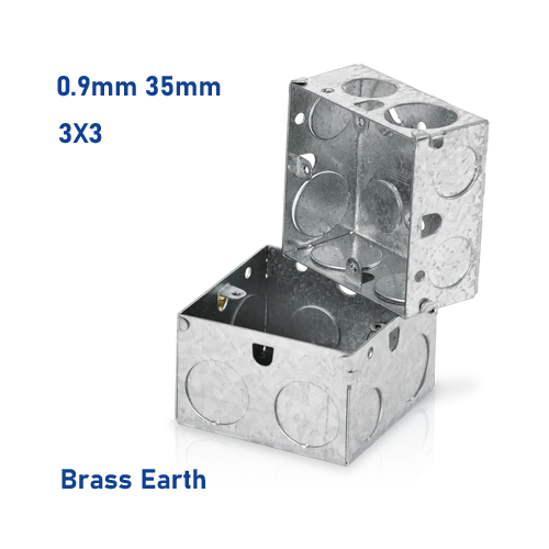 علبة كهرباء ارضي نحاس الفنار عمق35 مم بسمك 0.9 مم