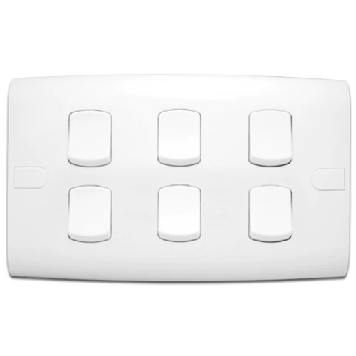 مفتاح ألف 10 أمبير الفنار سداسي متوسط افقي أبيض