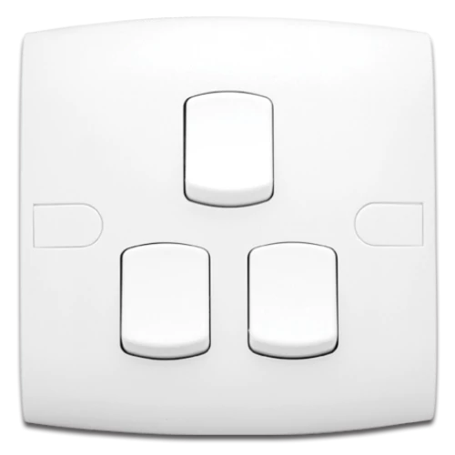 مفتاح ألف 10 أمبير الفنار ثلاثي متوسط  أبيض