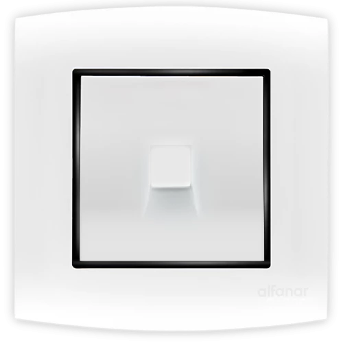 مخرج داتا أمنية كات 6 مفرد الفنار أبيض مع اطار أسود