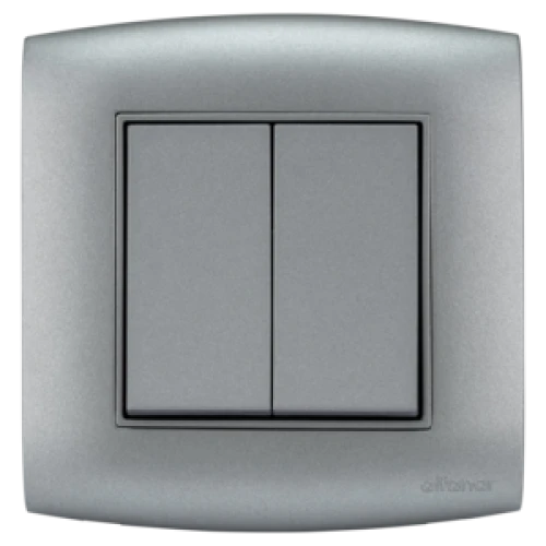 مفتاح أمنية 10 ثنائي الفنار فضي مع اطار فضي