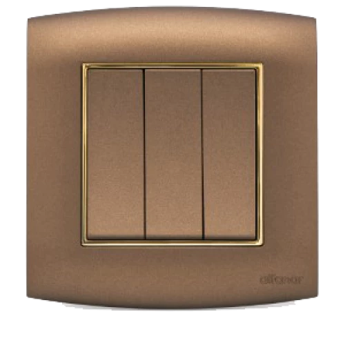 مفتاح أمنية 10 ثلاثي الفنار نحاسي مع إطار ذهبي دريكسيون