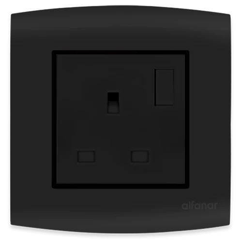 فيشة امنية 13 امبير الفنار فردي أسود