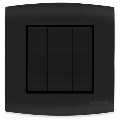 مفتاح أمنية 10 أمبير الفنار ثلاثي مفرد اسود