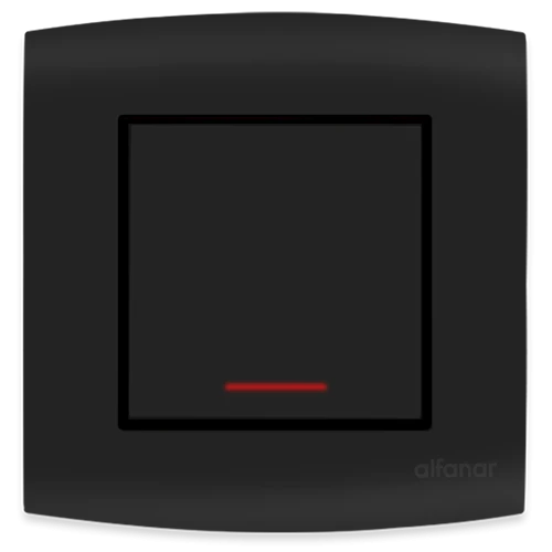 مفتاح أمنية 20 أمبير الفنار فردي مفرد اسود مع ليد