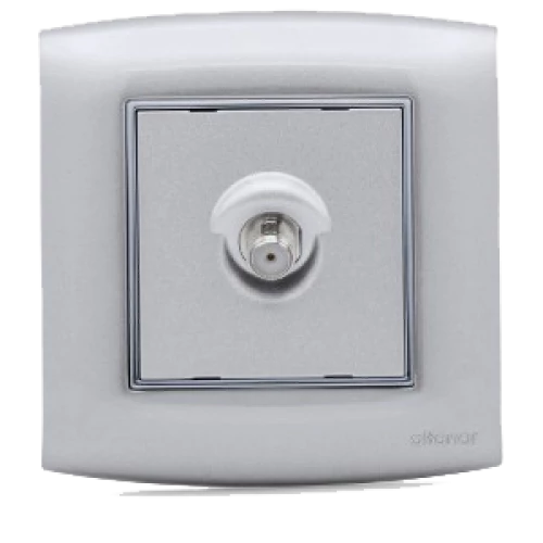 فيشة تليفزيون أمنية الفنار فضي مع اطار كروم