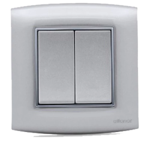 مفتاح أمنية 10 مزدوج الفنار  فضي مع إطار كروم دريكسيون