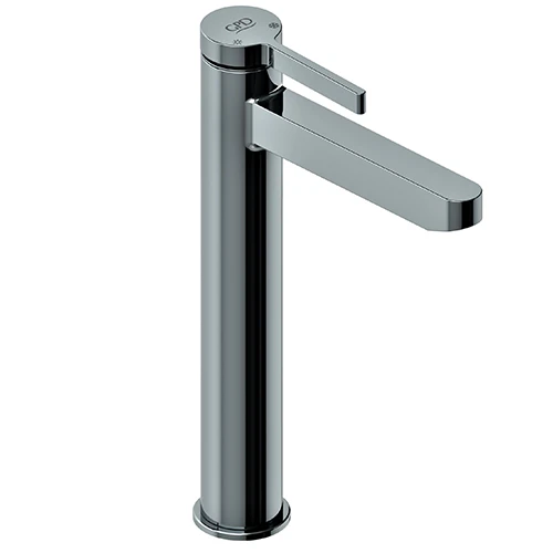 خلاط حوض عامودي جي بي دي جيلدو فضي لامع