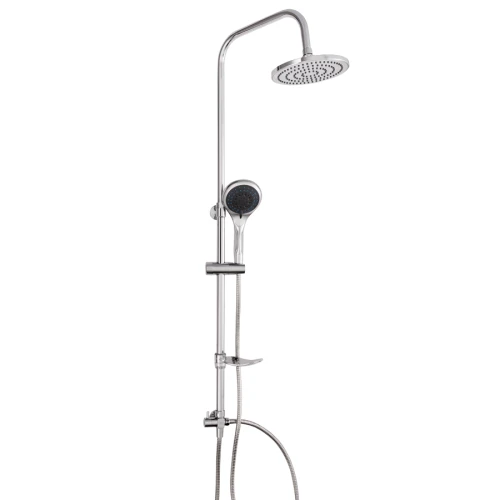 طقم شاور جي بي دي خماسي قطر 200 يدوي فضي لامع