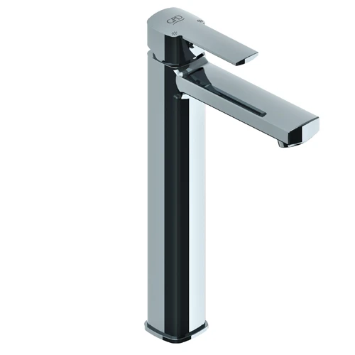 خلاط مغسلة عامودي جي بي دي بيدرا فضي لامع