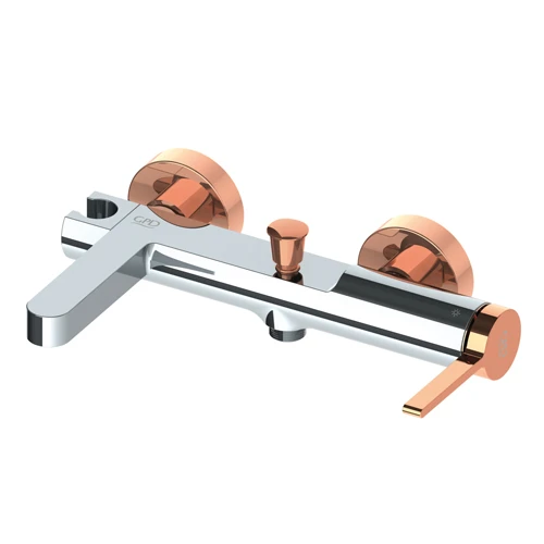 خلاط حمام جي بي دي جيلدو فضي مع ذهبي