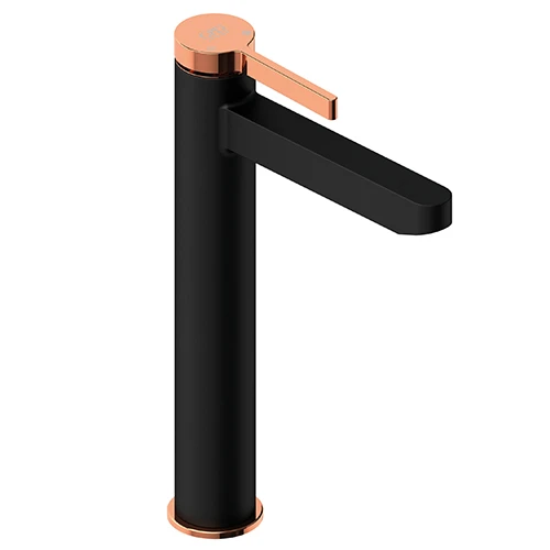 خلاط حوض جي بي دي جيلدو أسود مع ذهبي