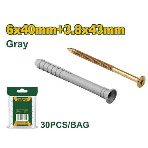 فيشر وخوابير تثبيت خرسانة ومباني بالطرق مقاس 6x40mm جاديفير