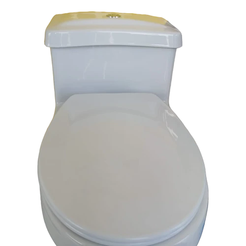 كرسي دورة مياه مرمر الخزف السعودي قطعة واحدة ابيض