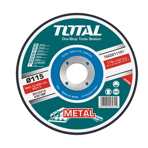 اسطوانة تجليخ وتقطيع توتال معدن 180مم × 3مم