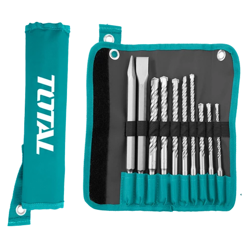 طقم دريل بيت حدادي توتال 10 قطع