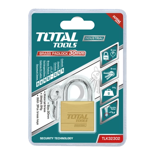 قفل نحاسي توتال شديد التحمل مقاس 30 مم