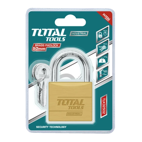 قفل نحاسي توتال شديد التحمل مقاس 50 مم