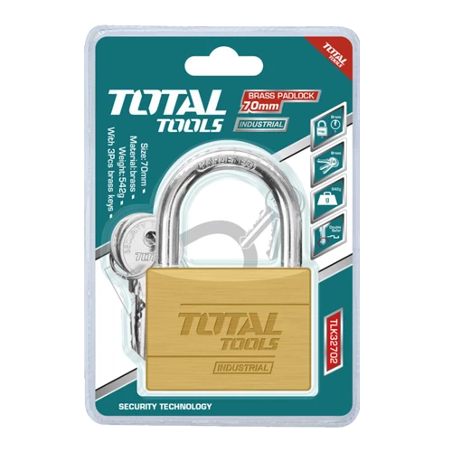 قفل نحاسي توتال شديد التحمل مقاس 70 مم