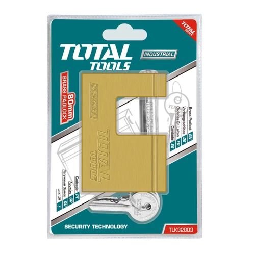 قفل نحاسي توتال شديد التحمل مقاس 80 مم