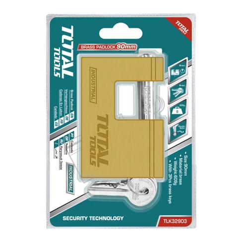 قفل نحاسي توتال شديد التحمل مقاس 90 مم