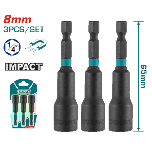 طقم لقم دريل سوبر توتال 3 قطع 8  ملم