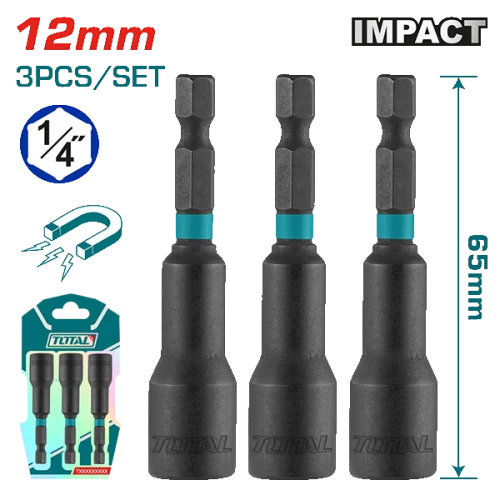طقم لقم دريل سوبر توتال 3 قطع 12  ملم