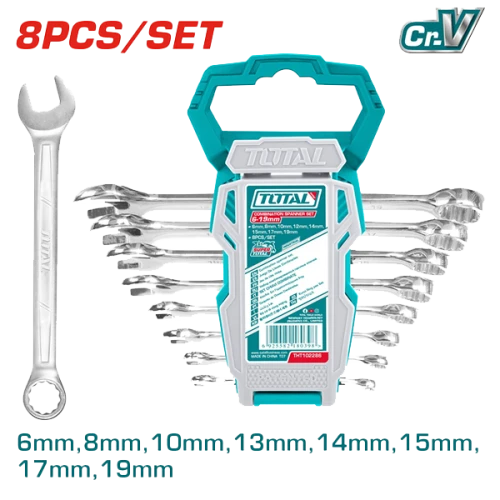 طقم مفتاح بلدي مشرشر مع حامل بلاستيك توتال 19-6 ملم