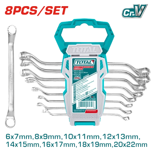 طقم مفتاح مشرشر مع حامل بلاستيك توتال 22-6 ملم