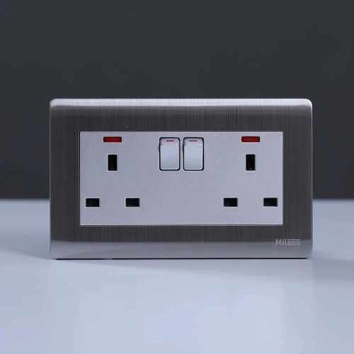 Milano 13A Switched Socket SL- 2gang_TYPE