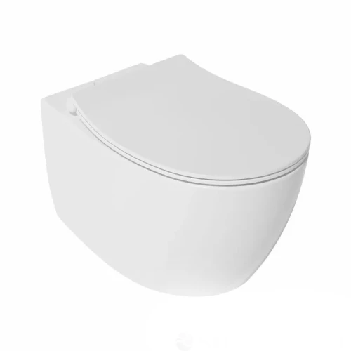 كرسي دورة مياه معلق سنتيمنتي (بدون غطاء) إيسفيا أبيض